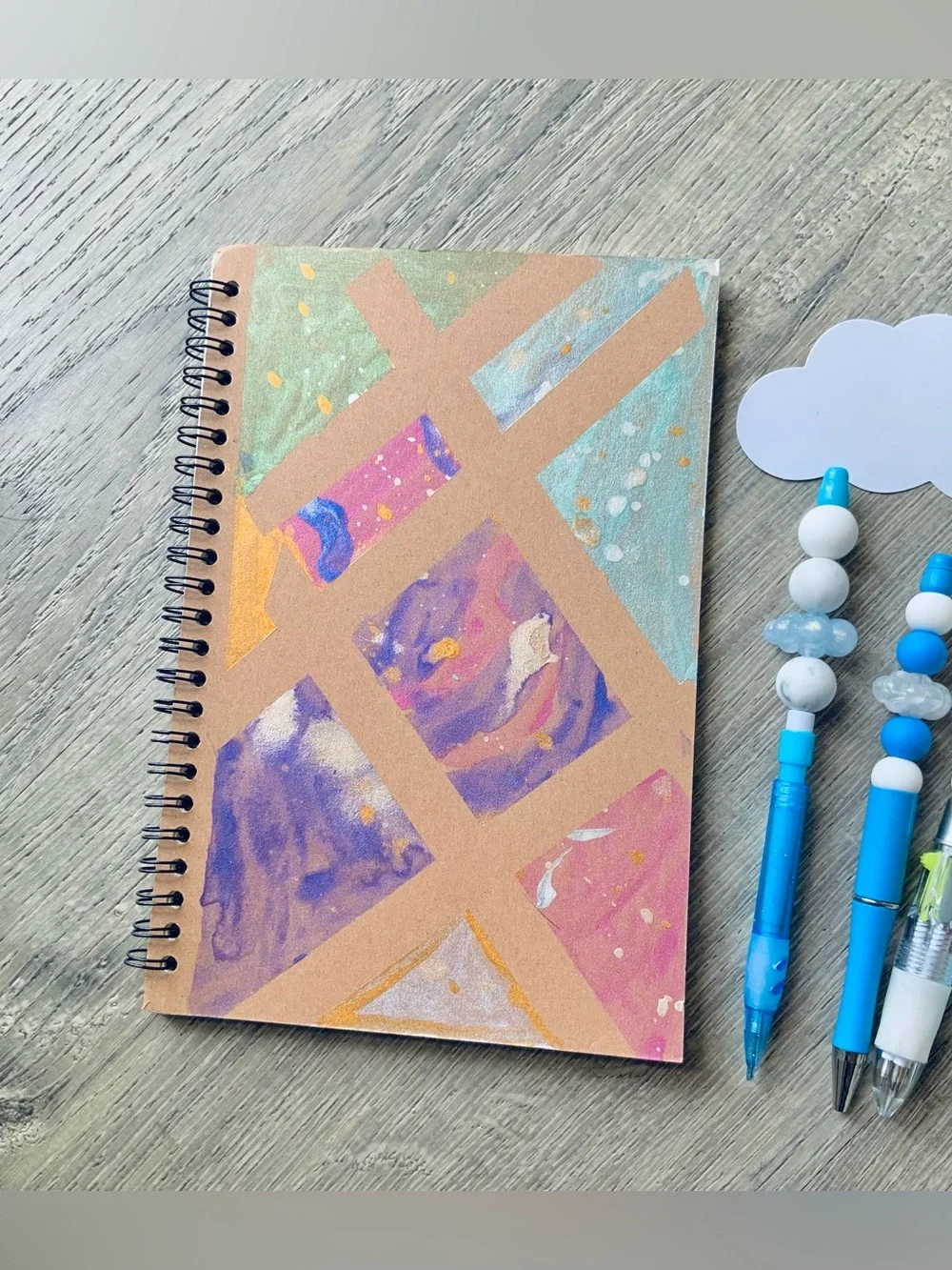 NEW📚 Handcrafted Stationery Set w/ Beaded Pens & Notebooks